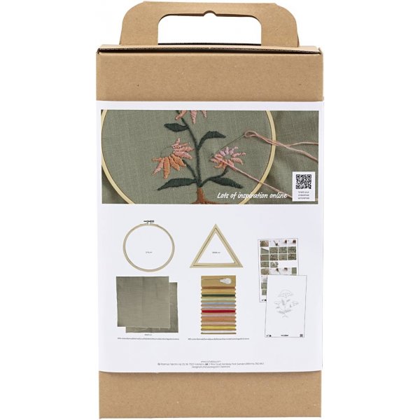 DIY Kit Stickerei - Staubgrn - Stickrahmen