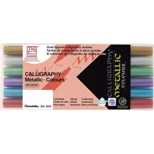 Kalligraphiestift ZIG Metallic - 6 Farben Kalligraphiestift ZIG Metallic - 6 Farben