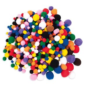 Pompons 525 Stück gemischt Pompons 525 Stück gemischt