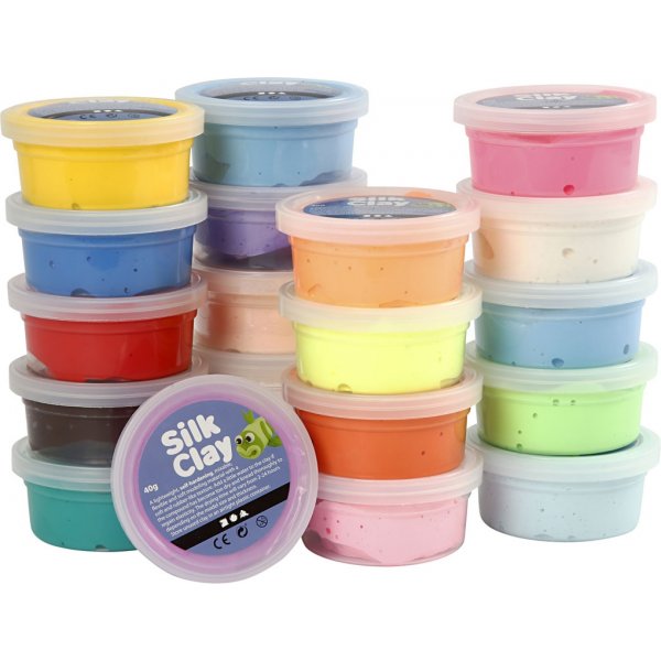 Silk Clay - gemischte Farben - 20 x 40 g