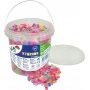 Rhrenperlen Glitzermix im Eimer - 5000 Stk