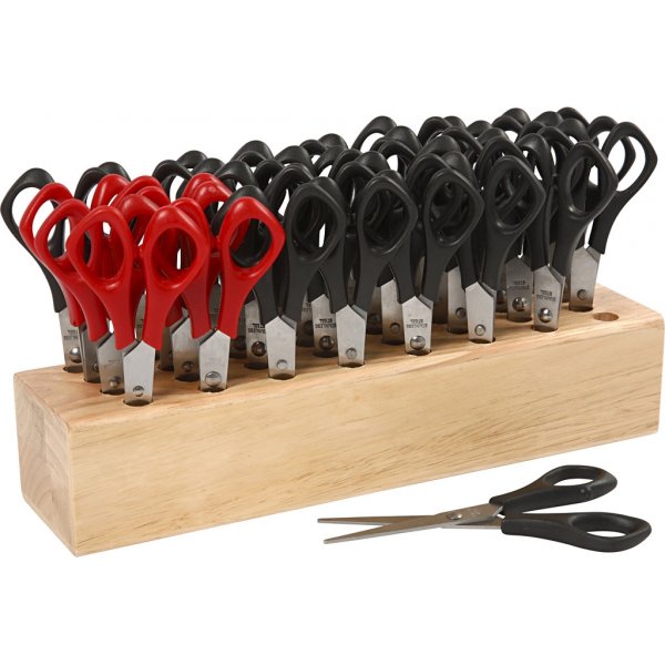 Schulschere mit Halter - rund