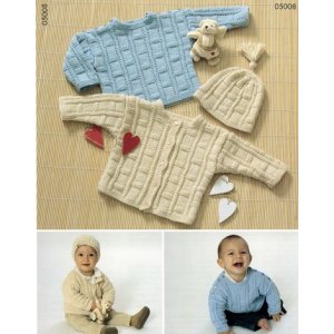 Strickanleitung - Strukturiertes gestricktes Babyset Strickanleitung - Strukturiertes gestricktes Babyset