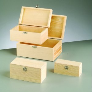 Holzkisten-Set 22 x 14 x 10,2 cm - unbehandelt 4-teilig Holzkisten-Set 22 x 14 x 10,2 cm - unbehandelt 4-teilig