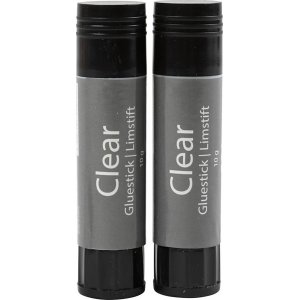 Klarer Klebestift - Rund - 10 g - 2 Stk Klarer Klebestift - Rund - 10 g - 2 Stk