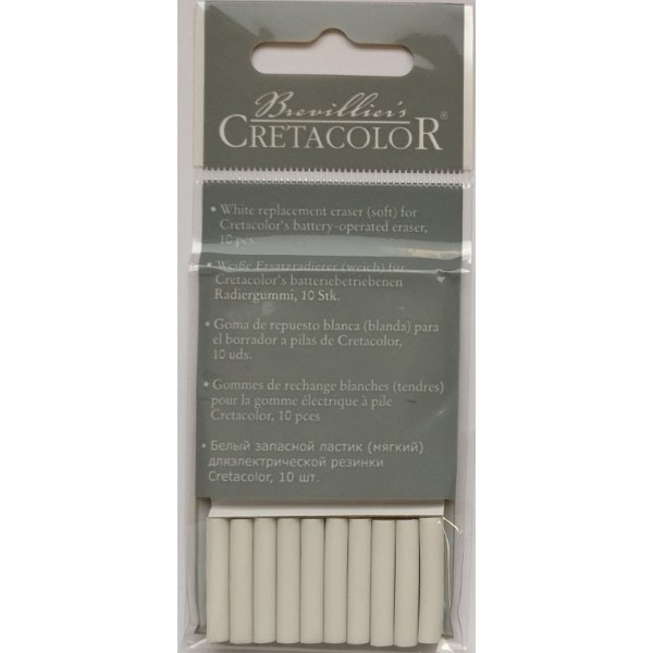Nachfllpackung fr batteriebetriebenen Radiergummi Cretacolor - 10 St