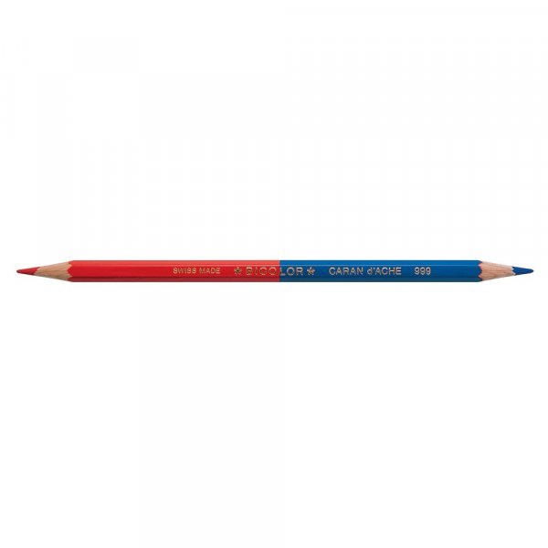 Bleistift Caran dAche Artist - Zweifarbig Blau-Rot