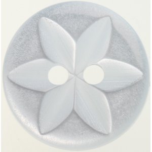 Knopf Rund 2-Loch 11 mm 10 Stück - Grau mit Blume Knopf Rund 2-Loch 11 mm 10 Stück - Grau mit Blume
