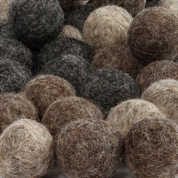 Wollperlen - Naturfarben - 64 Stk Wollperlen - Naturfarben - 64 Stk