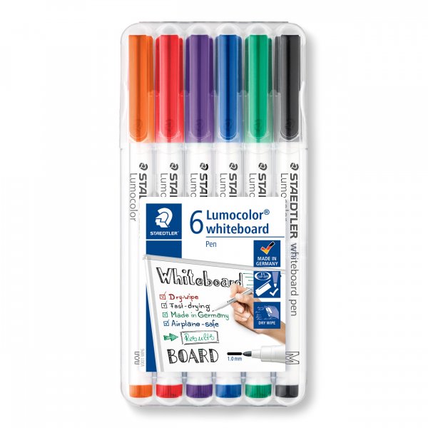 Whiteboard-Stifte Lumocolor 1 mm - 6 Stifte