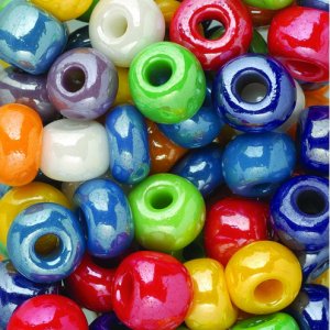Rocailleperlen Mix 9 mm - gemischte Farben - undurchsichtig, glänzend Rocailleperlen Mix 9 mm - gemischte Farben - undurchsichtig, glänzend