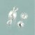 Perlenverschl�sse � 6 mm - versilbert 30 Stk.