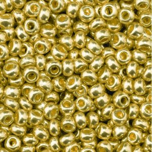 Rocailleperlen metallic - Altgold Rocailleperlen metallic - Altgold