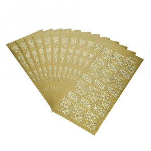 Hobbyaufkleber 10 x 23 cm - goldene Ecke Hobbyaufkleber 10 x 23 cm - goldene Ecke