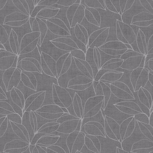 Wachstuch PVC Bltter - Grau