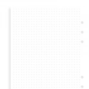 Notizblatt für Filofax - A5 - Gepunktet - Weiß Notizblatt für Filofax - A5 - Gepunktet - Weiß