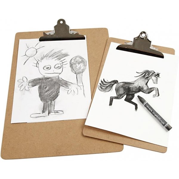 Klemmbrett/Zeichenblock - Silber - A4