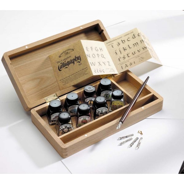 Kalligraphie-Set W&N - Set mit Holzbox
