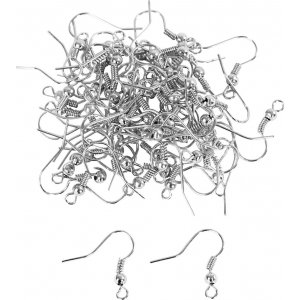 Französische Ohrhaken - versilbert - 100 Stk Französische Ohrhaken - versilbert - 100 Stk
