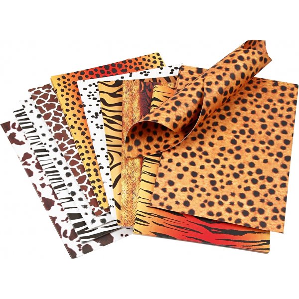 Gemusterter Karton - Tiere - A4 - 10 Blatt