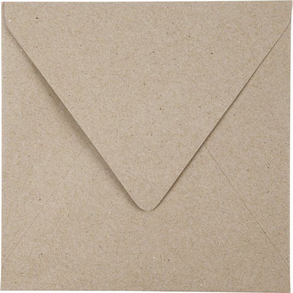 Recycelter Umschlag - Natur - 16 x 16 cm - 50 Stk