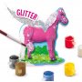 Pferde gieen und mit Glitzer bemalen