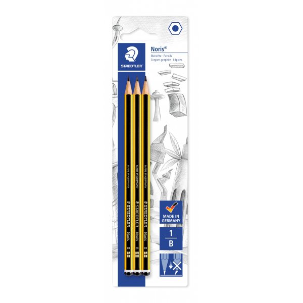 Noris Pencil 1B - 3 Bleistifte