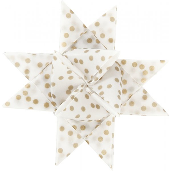 Sternstreifen - Gold - Wei - 6,5+11,5 cm, 48 Streifen