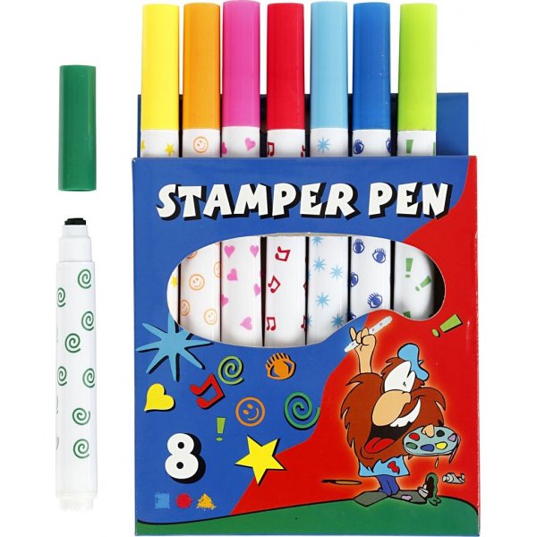 Stempeltinte - gemischte Farben - 8 Stk