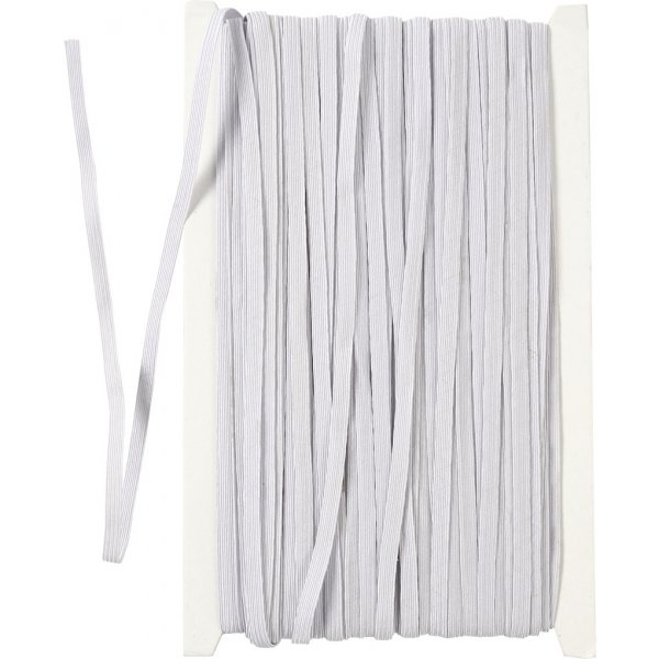 Gummiband - wei - 50 m