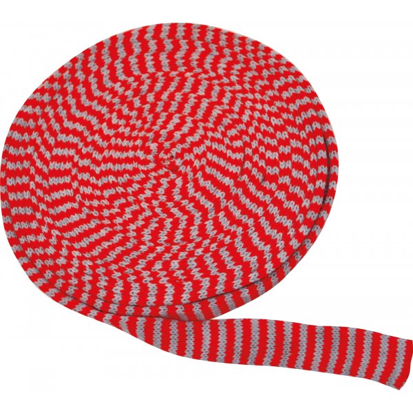 Schlauchgestrick 4 cm rot/grau