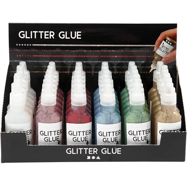 Glitzerkleber - 36 x 25 ml
