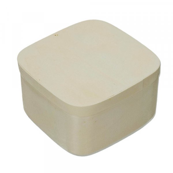 Sperrholzkiste 12,5 x 12,5 x H 7 cm - unbehandeltes Quadrat
