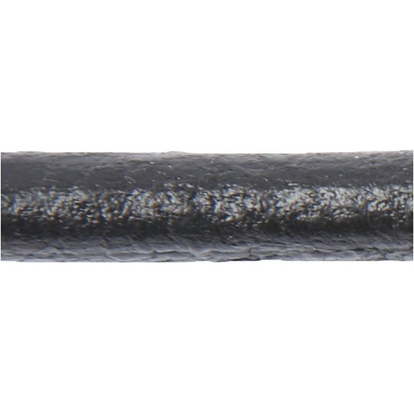 Lederband - Schwarz - 4 mm - 5 m