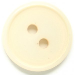 Knopf Rund 2-Loch 15 mm 6 Stück - Beige Knopf Rund 2-Loch 15 mm 6 Stück - Beige