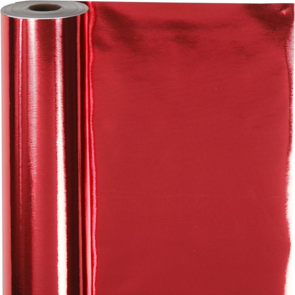 Geschenkpapier - Metallic-Rot - 100 m