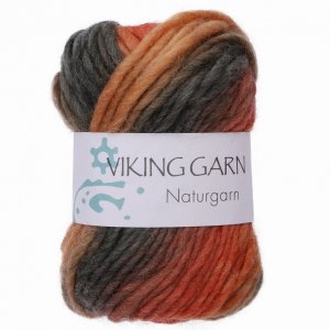 Wikingergarn Naturgarn 50g - Multi schwarz/orange (659) Wikingergarn Naturgarn 50g - Multi schwarz/orange (659)