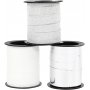 Geschenkkordel - Silber - Silberglitter - Wei - 3 x 15 m