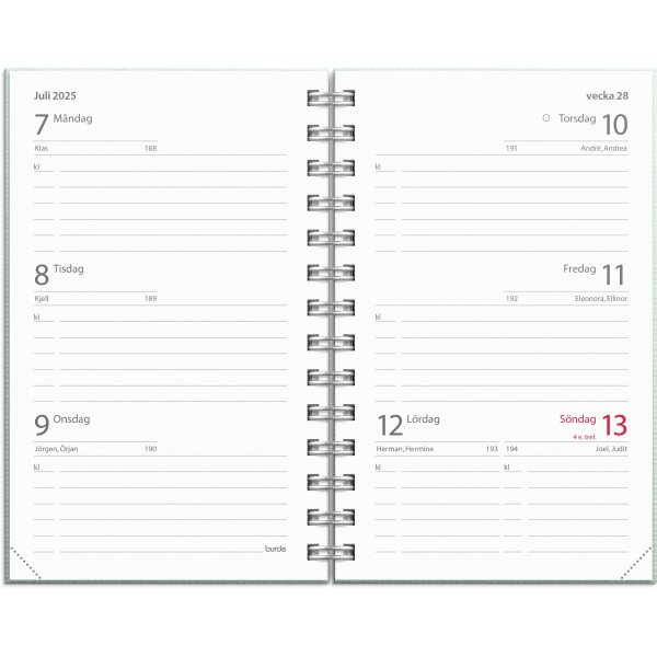 Kalender 24/25 Compact - Textil grn