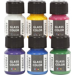 Glasfarbe Frost - Mischfarben - 6 x 30 ml Glasfarbe Frost - Mischfarben - 6 x 30 ml