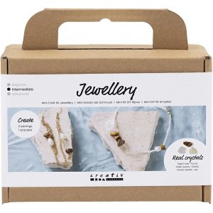 Mini-DIY-Kit Schmuck, Halskette und Ohrringe mit Kristallen Mini-DIY-Kit Schmuck, Halskette und Ohrringe mit Kristallen