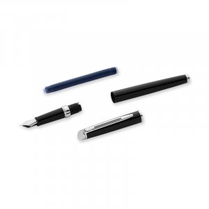 Kugelschreiber Waterman Hémisphère - Schwarzer Chrombesatz - Mittelblau Kugelschreiber Waterman Hémisphère - Schwarzer Chrombesatz - Mittelblau