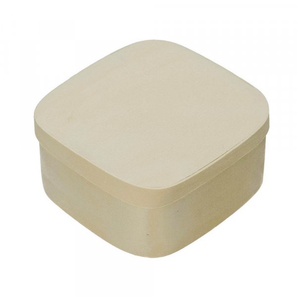 Sperrholzkiste 10,5 x 10,5 x H 5 cm - unbehandeltes Quadrat