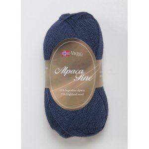 Wikingergarn Alpaka Fein 50g - Marineblau (627) Wikingergarn Alpaka Fein 50g - Marineblau (627)