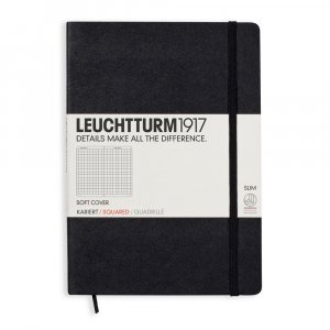 Notizbuch A5 Soft Karo - Schwarz Notizbuch A5 Soft Karo - Schwarz