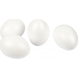 Frigolit-Eier - Weiß - H10 cm - 25 Stk Frigolit-Eier - Weiß - H10 cm - 25 Stk