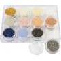 Rocailleperlen - matte Farben - 12 x 15 g
