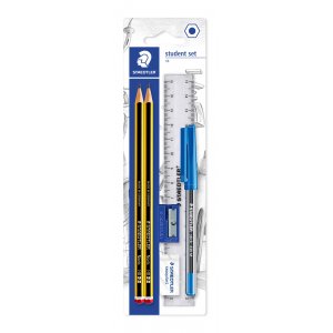 Noris Bleistiftset mit Bleistiften, Tintenstift, Spitzer, Lineal und Radiergummi - 2 Stifte Noris Bleistiftset mit Bleistiften, Tintenstift, Spitzer, Lineal und Radiergummi - 2 Stifte