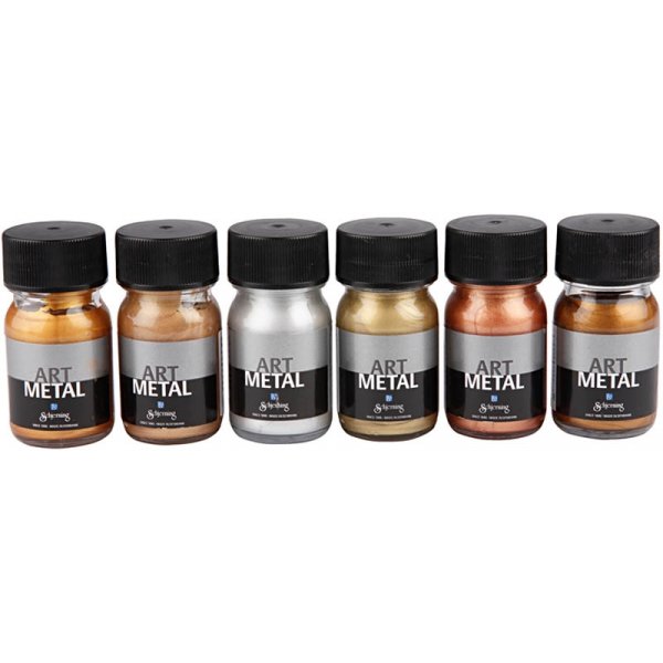Art Metal Color - Metallicfarben - 6x30 ml