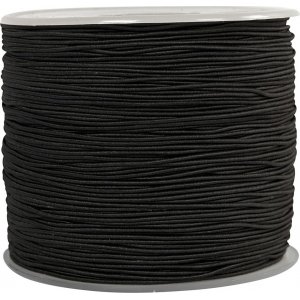 Elastische Kordel 1 mm - Schwarz - 250 m Elastische Kordel 1 mm - Schwarz - 250 m